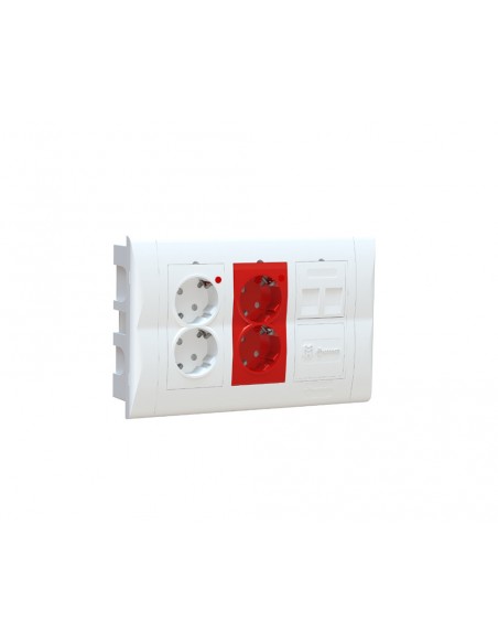 Kit caja de empotrar montada para puesto de trabajo KCE3B/4 de Mmconecta