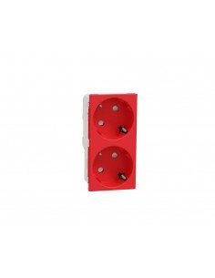 Módulo doble schuko para puesto de trabajo de Schneider