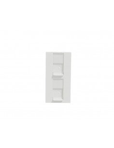 Tapa doble RJ45 Keystone blanca NU946218 de Schneider