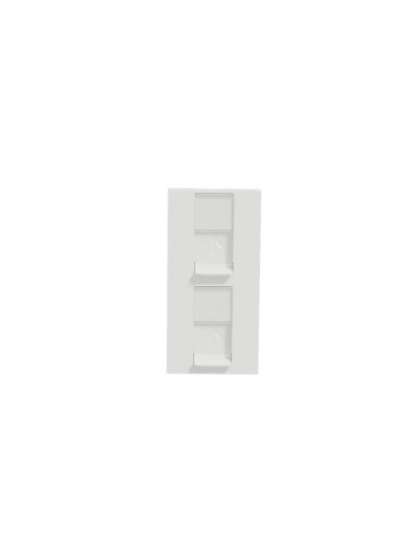 Tapa doble RJ45 Keystone blanca NU946218 de Schneider