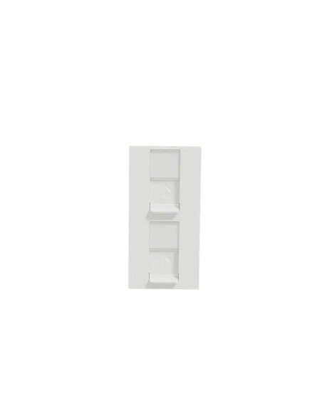 Tapa doble RJ45 Keystone blanca NU946218 de Schneider