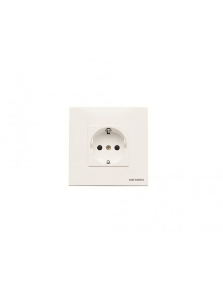 Base enchufe schuko con marco incorporado Serie Zenit N2288.2 BL de Niessen