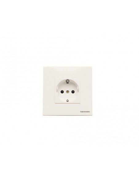 Base enchufe schuko con marco incorporado Serie Zenit N2288.2 BL de Niessen