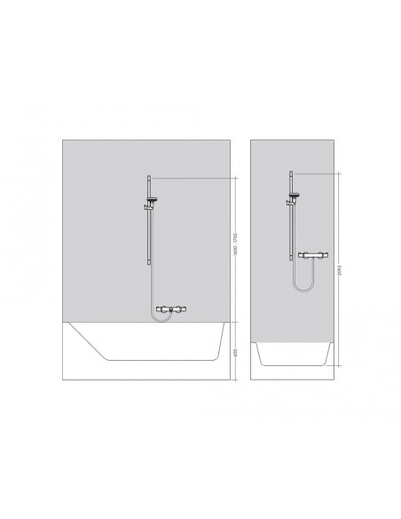 Set de ducha termostática Crometta Vario Ecostat 27812400 de Hansgrohe
