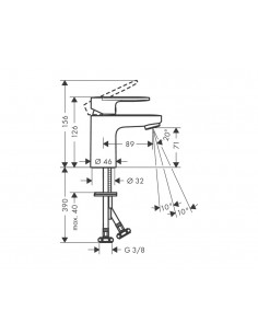Grifo de lavabo Vernis Blend sin vaciador automático de Hansgrohe 2