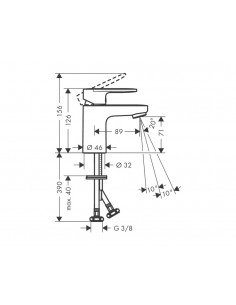 Grifo de lavabo Vernis Blend sin vaciador automático de Hansgrohe 2