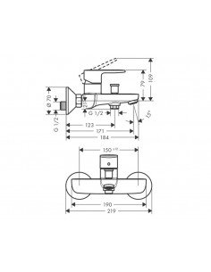 Grifo de bañera Vernis Blend de Hansgrohe 2