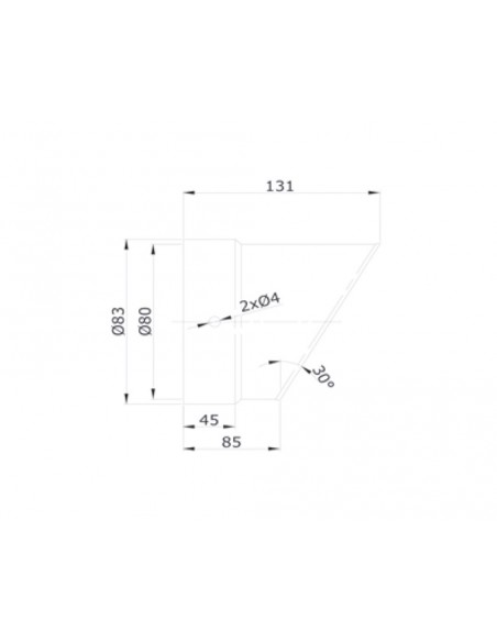 Terminal direccional en Inox 316 para calderas de condensación