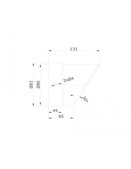Terminal direccional en Inox 316 para calderas de condensación