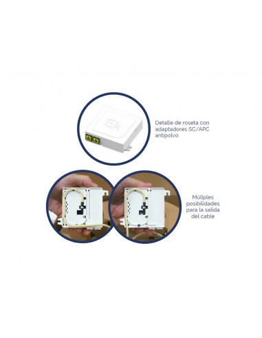 PAU de fibra óptica con 2 adaptadores SC/APC de 20 mt PF 20D de Ekselans