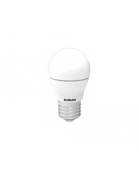Bombilla Led esférica PC Mate 5W 3000K LEDA1505E27C de Roblan