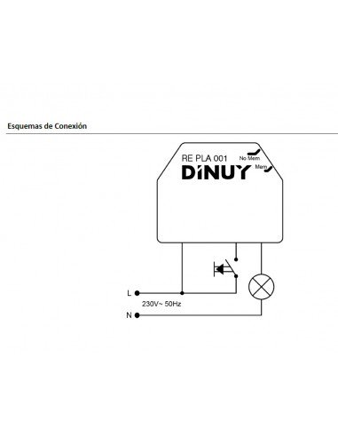 Regulador para bombillas incandescentes y halógenas RE.PLA.001 de Dinuy