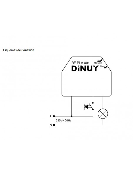 Regulador para bombillas incandescentes y halógenas RE.PLA.001 de Dinuy
