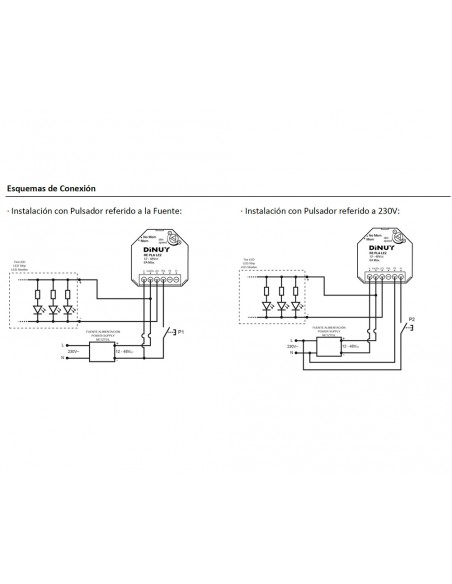 Regulador para tiras Led monocolor RE PLA LE2 de Dinuy