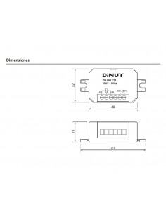 Microtelerruptor 10A TE UNI 220 de Dinuy 2