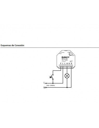 Regulador para bombillas Led con bornas RE PLA LE3 de Dinuy