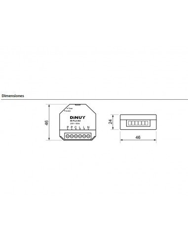 Minutero para caja de registro a 3 hilos MI PLA 002  de Dinuy
