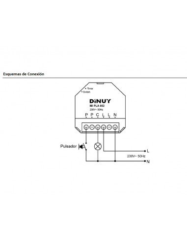 Minutero para caja de registro a 3 hilos MI PLA 002  de Dinuy