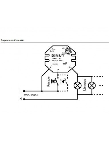 Minutero electrónico para cajas de registro MI PLA LE0 de Dinuy