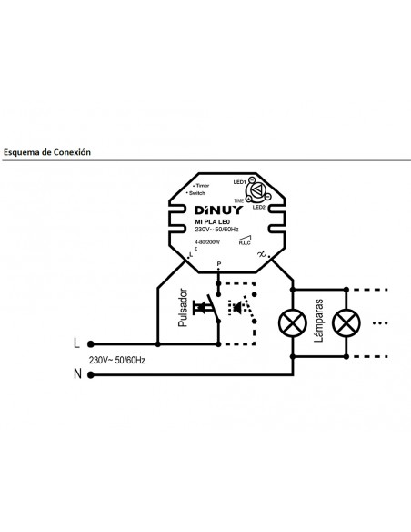 Minutero electrónico para cajas de registro MI PLA LE0 de Dinuy