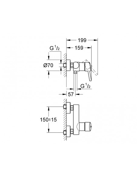 Grifo de ducha Concetto 32210001  de Grohe
