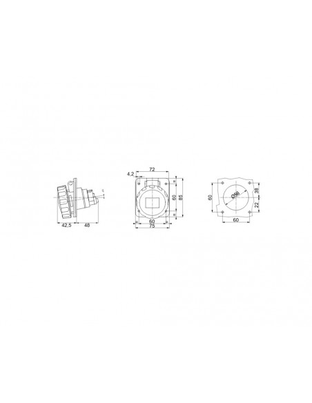 Base fija de empotrar a 10° HP IP66/IP67 de Gewiss