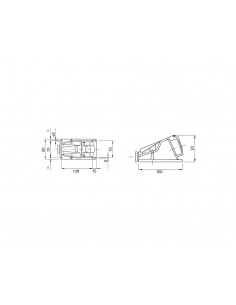 Base fija de pared a 90° HP IP44 de Gewiss 2