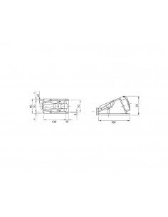 Base fija de pared a 90° HP IP44 de Gewiss 2