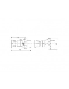 Clavija móvil recta HP IP67 3P+N+T 16A GW60031H de Gewiss 2
