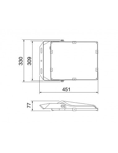 Proyector Led para exterior ELIA FL ASIMETRICO 4000K S ALONE C de Gewiss