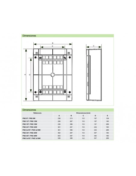 Armario de superficie con puerta ciega PNS de Chint Electrics
