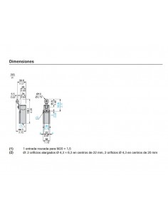 Interruptor posición rodillo termoplástico XCKN2918P20 de Telemecanique 2