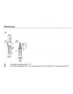 Interruptor posición rodillo termoplástico XCKN2918P20 de Telemecanique 2