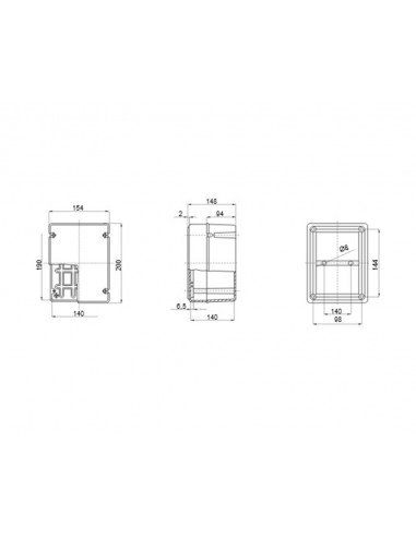 Caja de derivación con tapa alta GW44217 de Gewiss