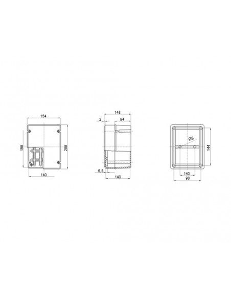 Caja de derivación con tapa alta GW44217 de Gewiss