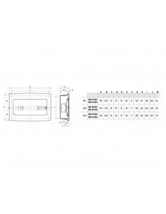 Armario de empotrar para 12 módulos 1 fila con puerta... 2