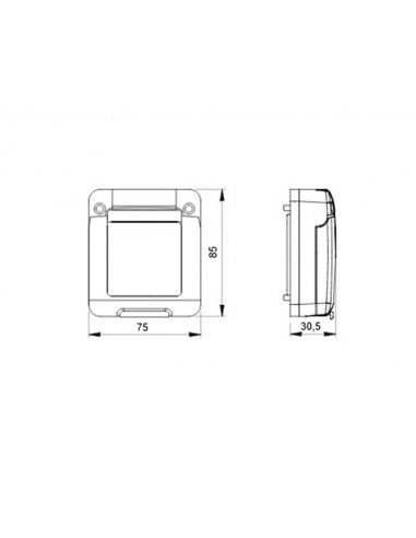 Funda estanca para 2 módulos GW27403 de Gewiss