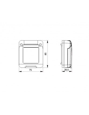 Funda estanca para 2 módulos GW27403 de Gewiss