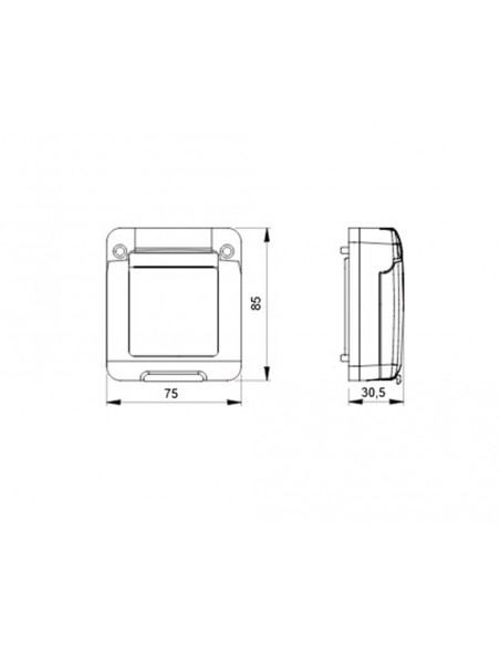 Funda estanca para 2 módulos GW27403 de Gewiss