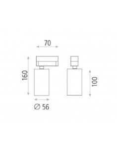 Foco de carril  GU10 ZOOM de ACB 2