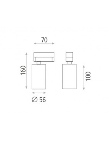 Foco de carril  GU10 ZOOM de ACB