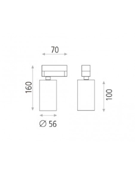 Foco de carril  GU10 ZOOM de ACB