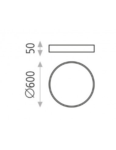 Plafón de techo Led de interior extrafino LONDON LED 42W 600mm de ACB