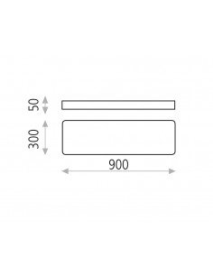 Panel blanco Led de superficie 36W 4000K 900mm TURIN P376111B de ACB 2
