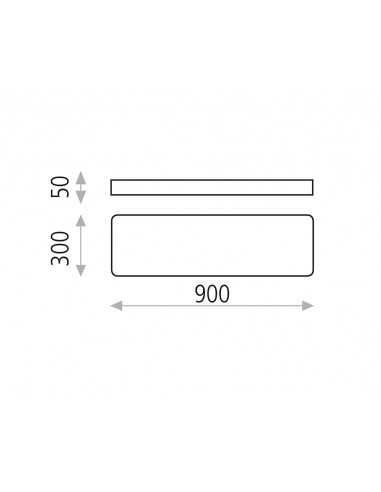 Panel blanco Led de superficie 36W 4000K 900mm TURIN P376111B de ACB