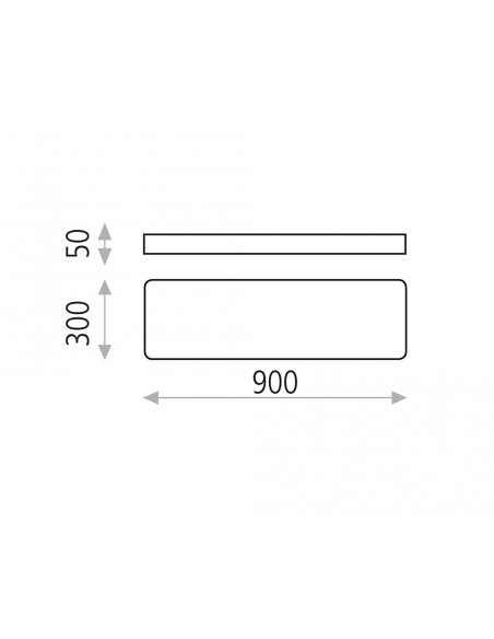Panel blanco Led de superficie 36W 4000K 900mm TURIN P376111B de ACB