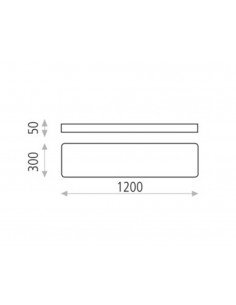 Panel blanco Led de superficie 55W 4000K 1200mm TURIN P376121B de ACB 2