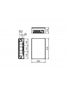 Armario de superficie 24 módulos puerta opaca GPS24PO de IDE 2