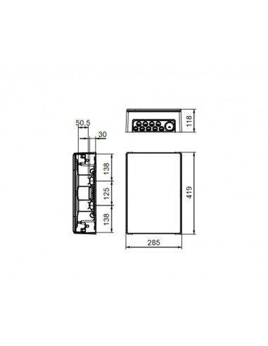 Armario de superficie 24 módulos puerta opaca GPS24PO de IDE
