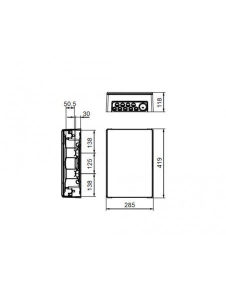 Armario de superficie 24 módulos puerta opaca GPS24PO de IDE